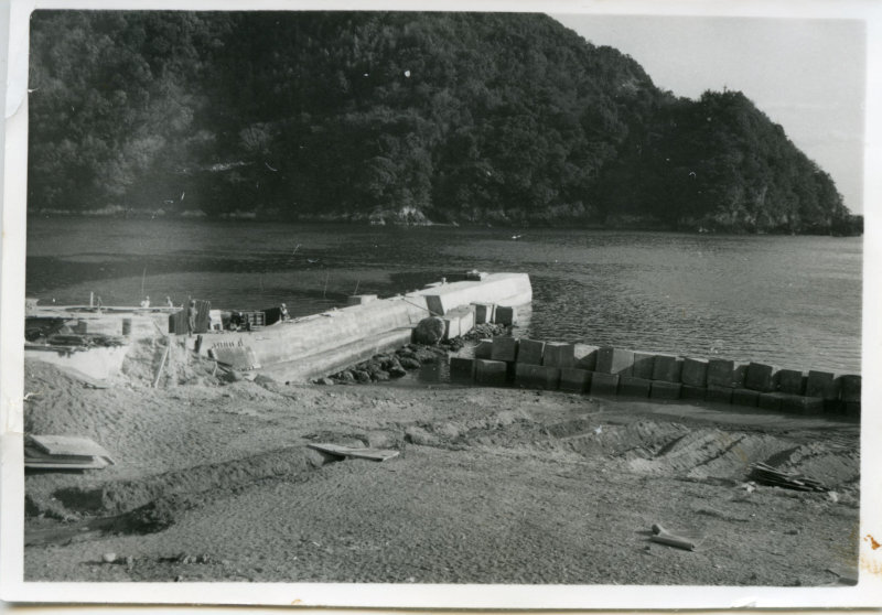 須崎海岸防砂提復旧工事完成の写真