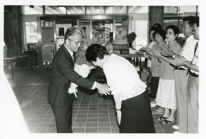 谷市長三期目初登庁の写真
