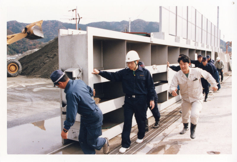 津波避難訓練の写真