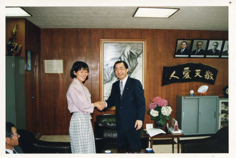 保育園研修生の市長訪問の写真