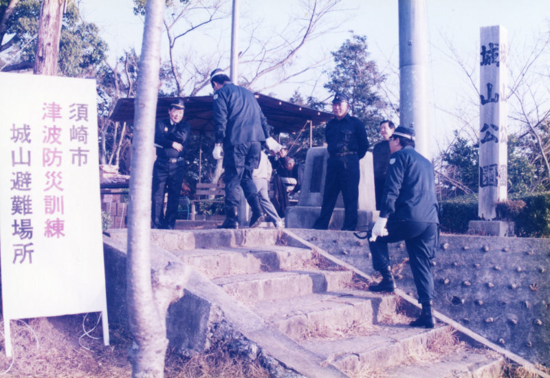 津波避難訓練の写真