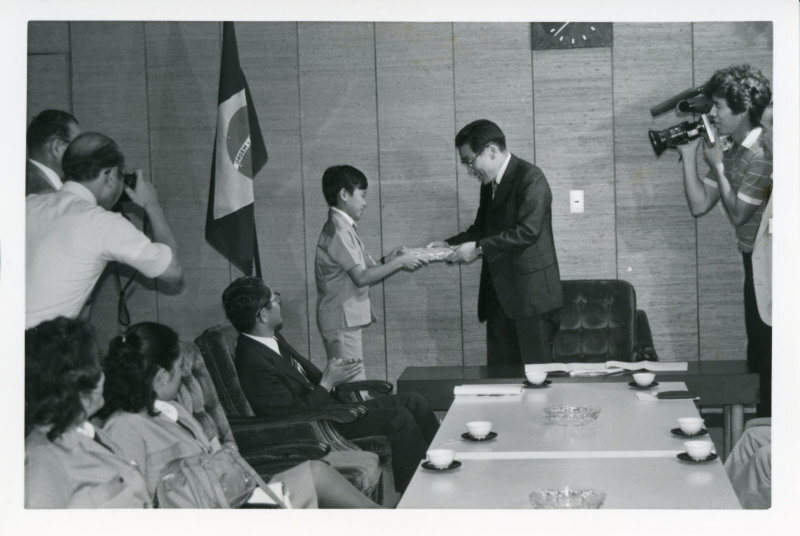 アマゾン日伯少年少女親善使節団来高の写真