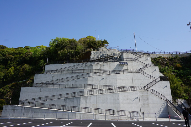 城山公園避難道通り初め式の写真