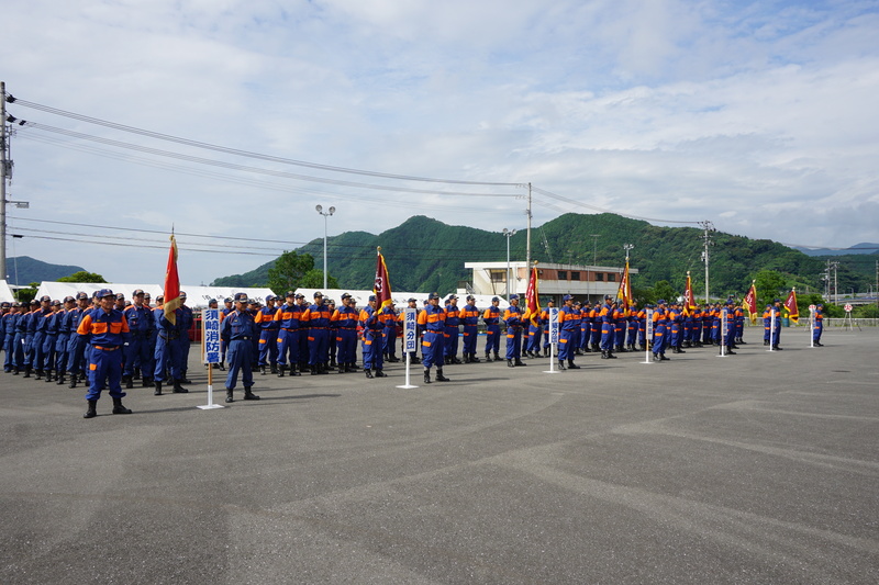 須崎消防団総合演習の写真