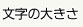 文字の大きさ